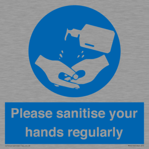 Please sanitise your hands regularly